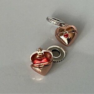Rose Gold Plated Sterling Silver Reveal Your Love Heart Locket Pendant